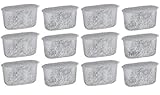 NRP 12-Pack Coffee Water Cartridges Activated Charcoal Filter Compatible for CUISINART Coffeemaker DCC-RWF, Kenmore Drip, Delonghi, Capresso