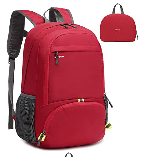 Mrplum 30L Rucksack Foldable Ultralight Packable Backpack, Unisex Durable Handy Daypack For Travel & Outdoor Sports Durable & Waterproof (Red) #TOP24