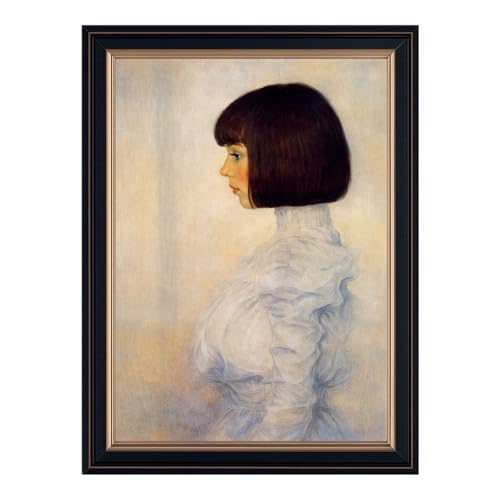 Framed Portrait of a Woman with Bob Hairstyle Poster Canvas
