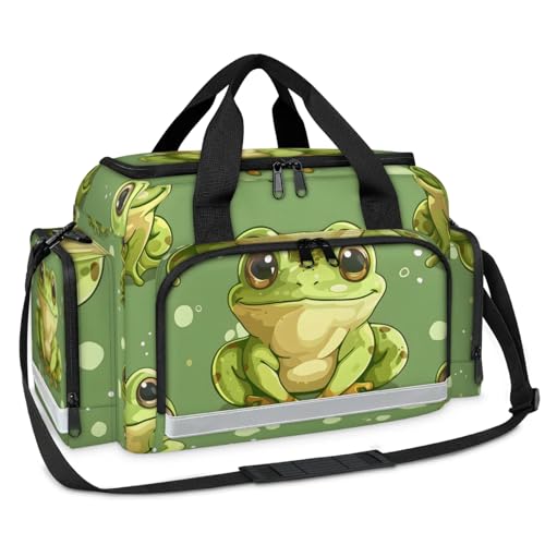 GzLeyigou First Aid Bags Empty, Tropical Frog Emergency Bag First Aid Kit Multiple Compartment Kit Carrier On Call Trauma Bag For Paramedics Emergency Medical Supplies Kit