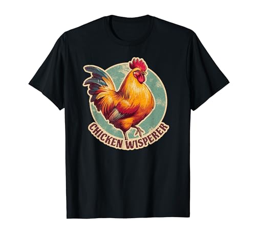 Pollo Susurrador Granjero Amante de Pollo Retro Vintage Divertido Camiseta