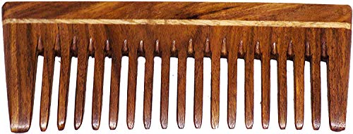 Image of Ekan 100% Natural Handmade Neem Wood Comb For Control Hair Fall And Hair Regrowth For Men And Women Pack Of 1 (Neem wood Comb Model no -7)