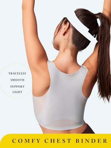 Image of Chest Binder for Women,Traceless Binder Trans,Transgender FTM Binder Bra,Comfortable Breast Binder Tank top