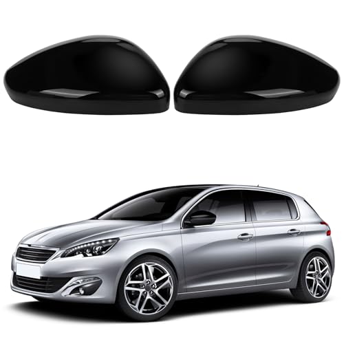 Capuchon de rétroviseur noir pour Peugeot 308 T9 MK2 2013-2022