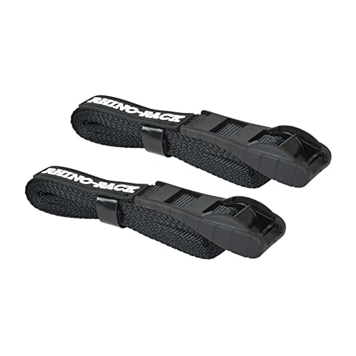 Rhino Rack Rapid Straps 11.5 Foot Cam Buckle Straps with Patented Rubber Protector, Easily Secure Your Kayak, Paddle Board SUP, or Gear to Your Roof Rack (RTD35P)
