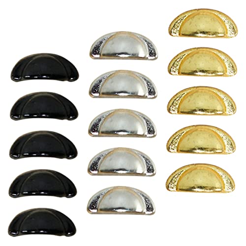 Sosoport 30 STK Puppenhausmöbel Puppenhaus-Modell mit Ziehgriff Miniatur-Schubladenknopf gewölbter Schrank Schublade zieht Miniknöpfe für Puppenhaus Mini-Hausgriffe Messing – Bild 3