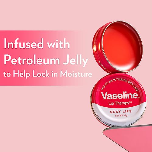 Vaseline Lip Tins Rosy Lips, 17 g | Provides Hydration, Sheer Pink Tint & Glossy Shine - Image 7