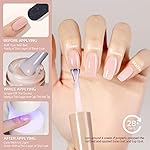 GAOY Sheer Light Pink Gel Nail Polish, 16ml Jelly Milky White Peach Translucent Color 1352 UV Light Cure Gel Polish for Nail Art DIY Manicure and Pedicure at Home - Image 5