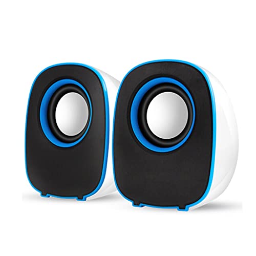 PCXs[J[ L USBڑ 3.5mm͑Ή Xs[J[ 6W dቹ 剹 ~jXs[J[ ^ HD? p\RpXs[J[ y ^ѕ֗ p\R/X}z/er/Q[@ (Color : Blue)