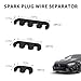 BWBWND 12PCS Spark Plug Wire Separator, 7mm 8mm 8.5mm 8.8mm Car Engine Spark Plug Wire Loom, 2/3/4 Holes Separator Holder Replacement for Vehicle Ignition Wires, Car Accessories (Black)