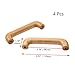 Pastlla 4Pcs Wood Drawer Pull Clear Coated Wooden Handle Bridge Shaped Arced Pull for Kitchen Cabinets Furniture Dresser Wardrobe Cupboard Drawer Knobs Pull Handles (3.78