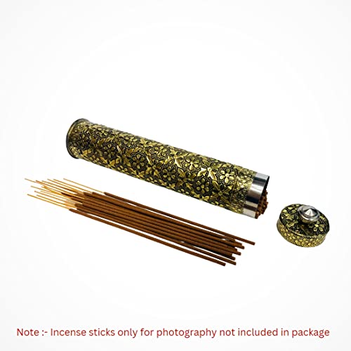 Image of RIOMAX Incense Stick Storage Container /Agarbatti Storage Box /Incense Holders Storage (Golden Oxidised)