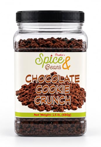 Image of Chocolate Cookie Crunch 1.5 lb | Chocolate Cookie Crumble Dessert Topping | Ice Cream, Cakes, Cupcakes, Brownies & Dessert Decorations | Bulk Resealable Container | Dasher's Spice & Beans