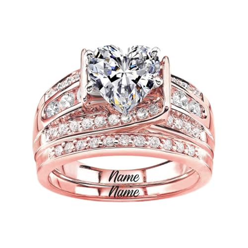 10K 14K 18K Gold Moissanite Bridal Rings Sets for Her, 3.03 CT. tw. Princess Cut Moissanite Engagement Ring Set for Women Wedding Ring Set for Engagement Anniversary Eternity Band3