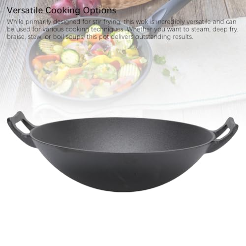 Wok de Hierro Fundido Zopsc para Cocina Multifuncional miniatura 4