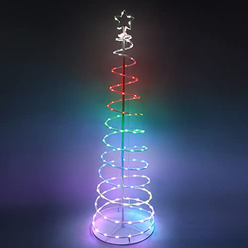 Joiedomi 31130 6Ft Animated Christmas Spiral Tree Yard Light Decorations 135 Pre-Lit Smart Led Multicolor Luminescent Show For Indoor Outdoor Garden Holiday Décor cover