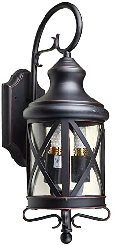 Lampe à kérosène extérieur applique murale étanche rétro en fer galvanisé et verre