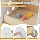 FANTASK 7 in 1 Lauflernwagen aus Holz, Lauflernhilfe mit Aufbewahrungsbox in Weiß, Montessori Baby Walker mit Spielbrett, Spiegel & Bauklötzen, Jungen und Mädchen ab 1 Jahr