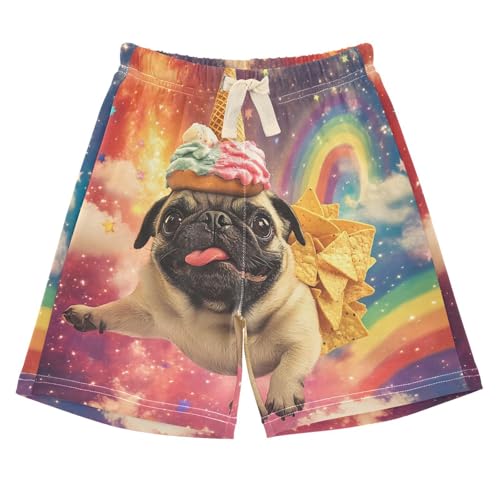 UMIRIKO Funny Pug Ice Cream Cone Unisex Baby Toddler Cotton Shorts with Drawstring 2T 202c0755