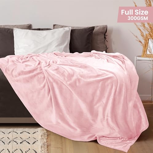 Image of Utopia Bedding Fleece Blanket Full Size Pink 300GSM Luxury Fuzzy Soft Anti-Static Microfiber Bed Blanket (90x84 Inch)