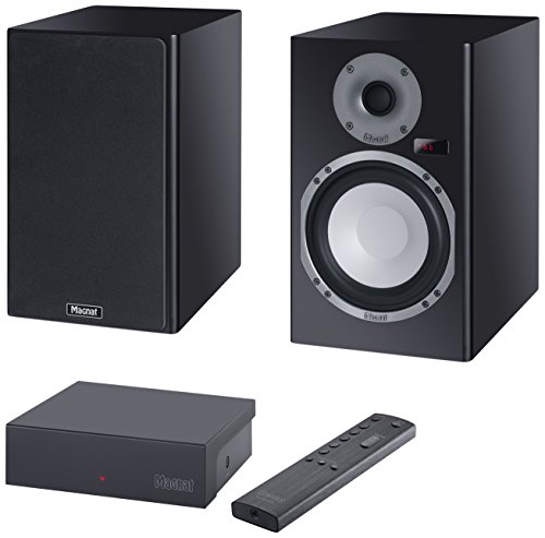 Magnasphere 33 | Vollaktives kabelloses High-End-Lautsprechersystem | zahlreiche Eingänge (Cinch, Toslink, USB, Bluetooth, aptX) | 1 Paar - schwarz