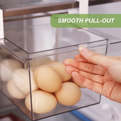 Yatmung 2 Pack Extra-Large Deli Drawer Organizer for Refrigerator Pull Out - Fridge Drawer Organizer and Storage Contain - Additional View
