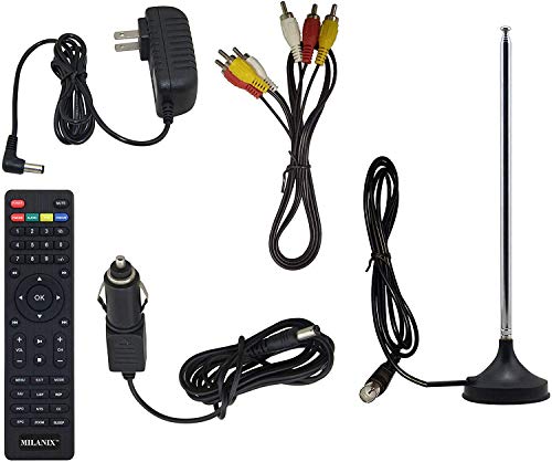 Milanix 12 Inch LED Widescreen HDTV Television with HDMI, VGA, Built in Digital Tuner, AC/DC Compatible - Thumbnail 6
