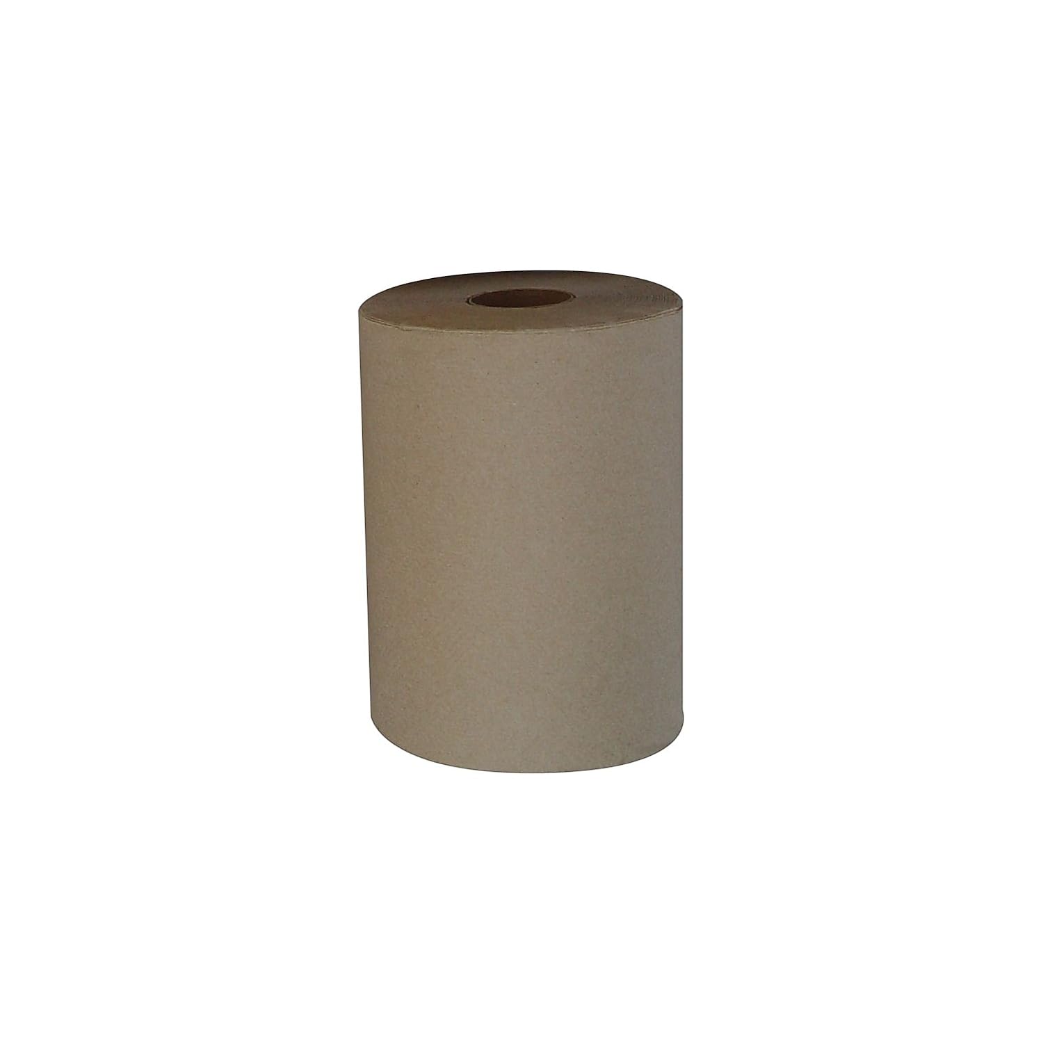Papernet 410101 Kraft 1-ply Natural Hard Wound roll Towel, 6 Rolls per case, 800