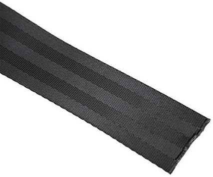 MTP 4.8cm  2" x 5/10 Yards Seat-Belt Black/red/Yellow/Green/Yellow/Blue Polyester Webbing Strap Repair 5 Panel 5000 lbs Heavy Duty Backpack  4.8 cm,10 Yards, Black