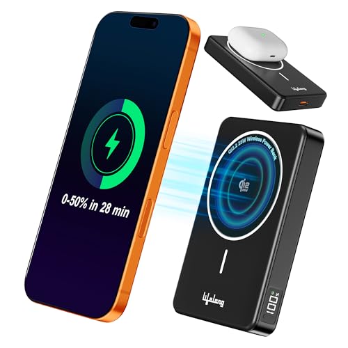 Image of Lifelong Electronics Qi2.2 MagSafe 25W 10000mAh Power Bank | India's Fastest Wireless Powerbank (iPhone 16 /17 /Pro /Max /S26Ultra) + 45W Wired Charging (All Type-C Phones & Laptops) | 100W Cable Included