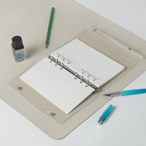Notatnik z 6 otworami, format A6, z PCW, segregator, plastikowy, segregator na 6 otworów, do planera, opakowanie uzupełniające (142 x 195 x 25 mm)