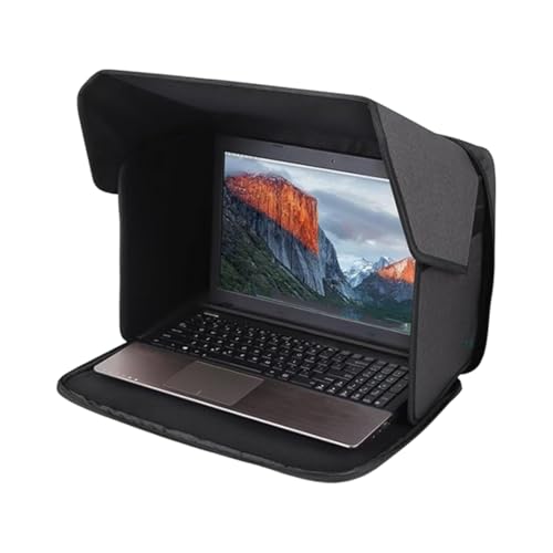 Parasol para laptop plegable con protección contra la luz y capucha de privacidad