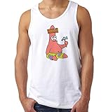 Umweltfreundlich Herren Lustiges Patrick Spongebob Meme Muskelshirt Tank Top T-Shirt Weiß XL
