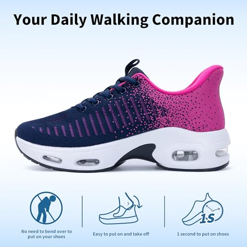 Women's Walking Shoes Slip On Tennis Sneakers Easy Put On Athletic Shoes for Ladies US 6-10.53