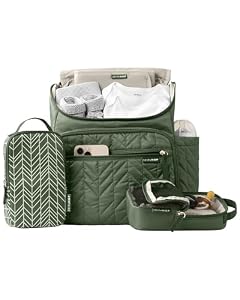 Skip Hop Diaper Bag Backpack: Forma, Multi-Function Baby Travel Bag with Changing Pad & Stroller Attachment, Sage — photo 6 of 6