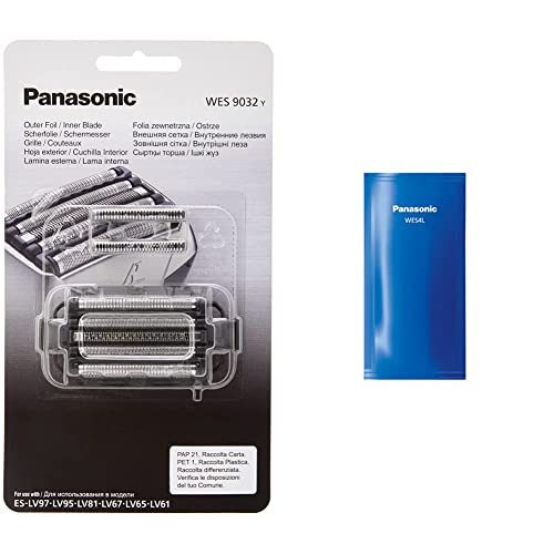 Tête de rasoir Panasonic WES9032Y1361 et recharge de nettoyage WES 4L03 pour votre routine