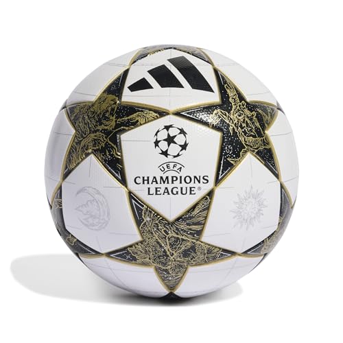 adidas Unisex-Adult UCL League Soccer Ball White/Black/Gold Metallic 4