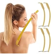 4 PCS 17'' Curved Bamboo Back Scratcher - Long Sturdy Handle Back Scratchers for Men Women Adult,...