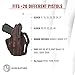 1791 GUNLEATHER XDS Thumb Break Holster - Right Handed OWB Leather Gun Holster - Fits Glock 17, 19, 22, 23, 32 Sig Sauer P225, P228, P229, SW MP Shield MP9 MP40, FNS-9, CZ P08 (Vintage Brown)