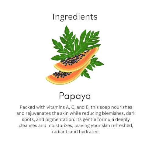 Image of Khadi Papaya Handmade Bathing Soap Bar 125g | Natural & Herbal | Enriched with Vitamin A, C & E | For Glowing & Brightening Skin | Help Control Acne & Reduces Pigmentation | All Skin Types