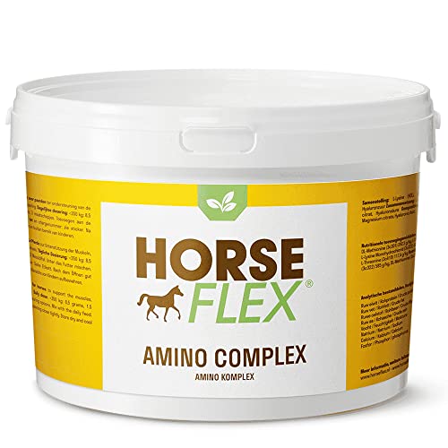 HORSE FLEX Amino Komplex Pulver für Pferde zur Unterstützung des Wachtstums, des Bindesgewebes und des Muskelstoffwechsels - 500 Gramm