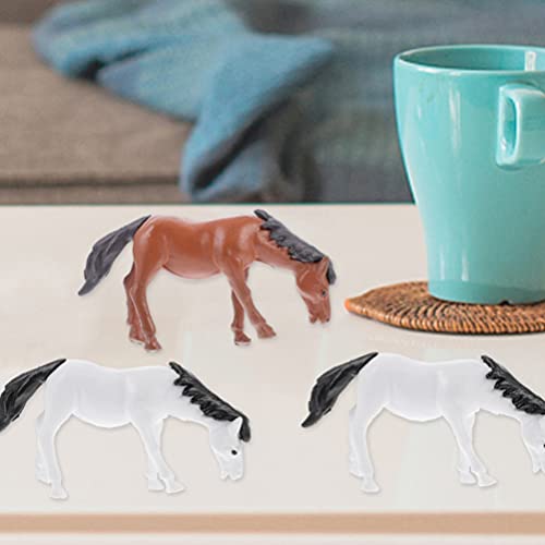 Mini Horse Statue Pferde Modell: 4 Stücke Bauernhof Tiere Figur Spielzeug Lernen Lernspiele Spielset Geflügel Modell… – Bild 7