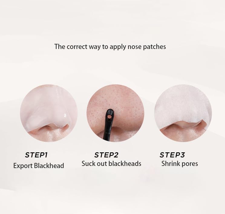Miniatura 6 de Parche combinado de parche de nariz para puntos negros (10 piezas), parche calmante de fusión de poros de 3 pasos, adecuado para puntos negros,