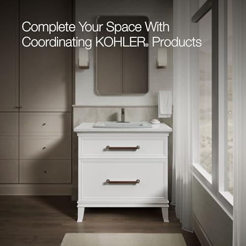 Kohler 2356-4-95 Archer® 22-3/4" rectangular drop-in bathroom sink, Ice Grey by Kohler - Used condition - Image 8