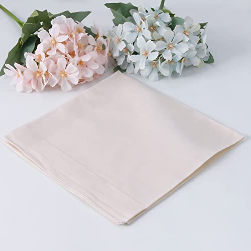Image of HOULIFE Men's Cotton Handkerchiefs, Solid Color 60S Soft Cotton Hankies for Men Women 6 /12PCS 15.7 inchx15.7 inch