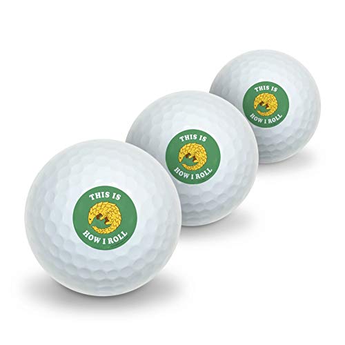 GRAPHICS & MORE This is How I Roll Armadillo Funny Humor Novelty Golf Balls 3 Pack