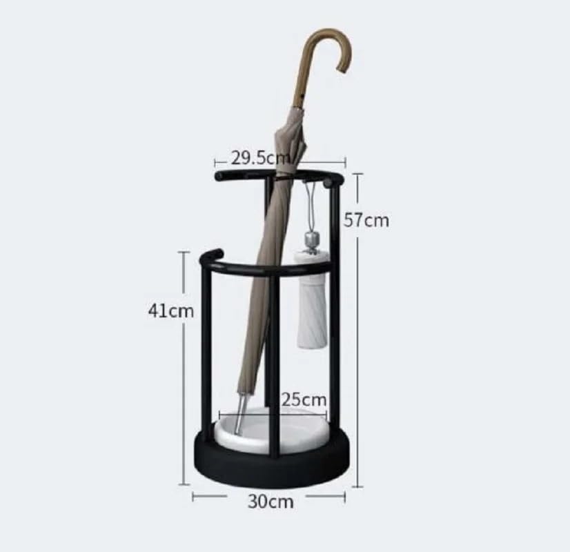 Rangement stable pour porte-parapluie de porte noir et compact - 2