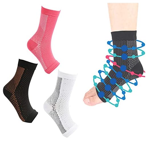 Dr Sock Soothers, Comprex Ankle Sleeves to Wear to Sleep In, Dr Sock Soothers for Women with Neuropathy (L/XL, B)