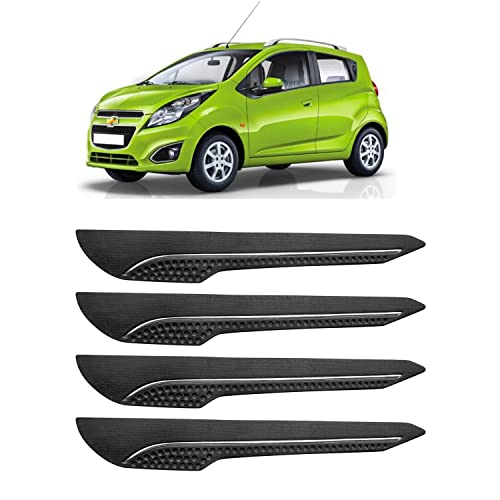 Image of AOSIS-Car Bumper Protector /Bumper Guard for Chevrolet Beat with Single Chrome Stripe (4-Pcs)