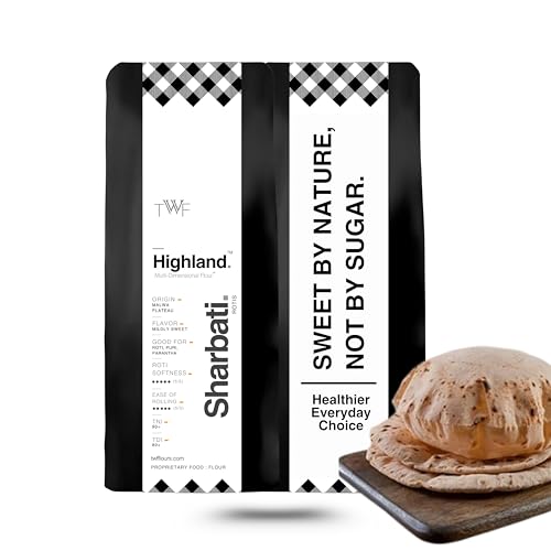 Image of TWF Premium Sharbati Atta | Highland Flour | 20 Kg | 100% Madhya Pradesh Sharbati | MP Chakki Atta | With Bran and Germ | No Bleach | No Preservatives or Artificial Flavors